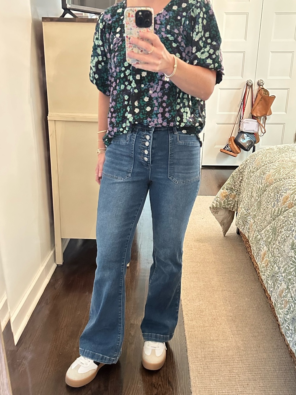 Nicole Miller Nomad High Rise Flare Jeans Size 6 Blue Denim